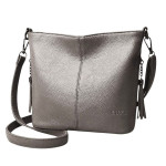 Женская кожаная сумка 0550 GREY