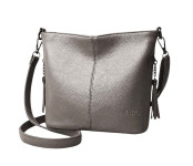 Женская кожаная сумка 0550 GREY