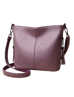 Женская кожаная сумка 0550 PURPLE