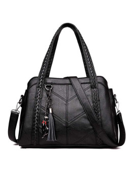 Женская кожаная сумка 039 BLACK