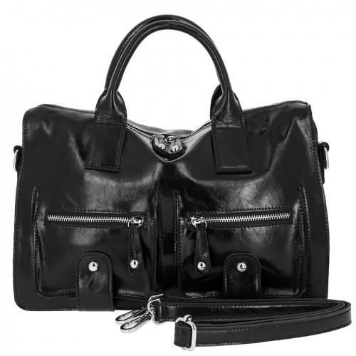 Женская кожаная сумка 1335 BLACK