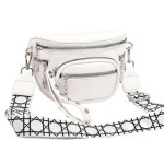 Поясная кожаная сумка 1535 WHITE