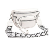 Поясная кожаная сумка 1535 WHITE