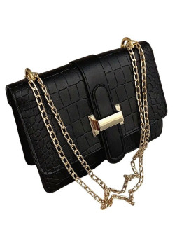 Женская кожаная сумка 1575 BLACK
