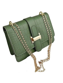 Женская кожаная сумка 1575 GREEN