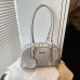 Женская кожаная сумка 1777 GREY SILVER