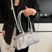 Женская кожаная сумка 1777 GREY SILVER