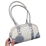 Женская кожаная сумка 1777 WHITE SILVER