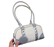 Женская кожаная сумка 1777 WHITE SILVER