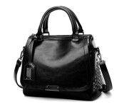 Женская кожаная сумка 1934-1 BLACK