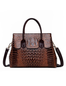 Женская кожаная сумка 3049 BROWN