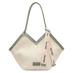 Женская кожаная сумка 3221-1 WHITE GREEN