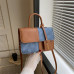 Женская кожаная сумка 4114 BEIGE BLUE