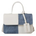 Женская кожаная сумка 4114 WHITE BLUE