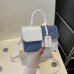 Женская кожаная сумка 4114 WHITE BLUE