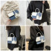 Женская кожаная сумка 4114 WHITE BLUE