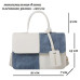 Женская кожаная сумка 4114 WHITE BLUE
