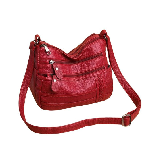 Женская кожаная сумка 558 RED