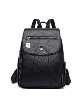 Женский кожаный рюкзак 659-3 BLACK