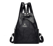 Женский кожаный рюкзак 706-2 BLACK