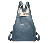 Женский кожаный рюкзак 706-2 BLUE