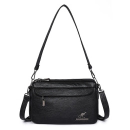 Женская кожаная сумка 731-1 BLACK