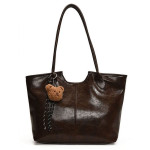 Женская кожаная сумка 8575 BROWN
