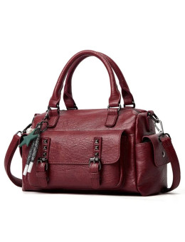 Женская кожаная сумка 8815-2 BORDO