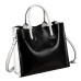 Женская кожаная сумка 8952-1 BLACK WHITE