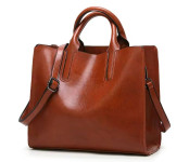 Женская кожаная сумка 8952-1 BROWN