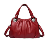 Женская кожаная сумка 9653 WINE RED