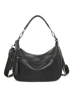 Женская кожаная сумка A1812 BLACK