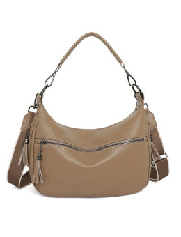 Женская кожаная сумка A1812 KHAKI