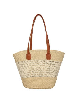 Женская соломенная сумка COL-21 BEIGE