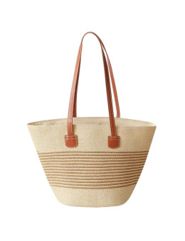Женская соломенная сумка COL-22 BEIGE