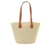 Женская соломенная сумка COL-24 BEIGE