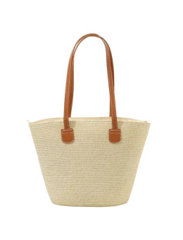 Женская соломенная сумка COL-24 BEIGE