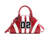 Женская кожаная сумка F-0202 RED WHITE