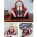 Женская кожаная сумка F-0202 RED WHITE