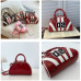 Женская кожаная сумка F-0202 RED WHITE
